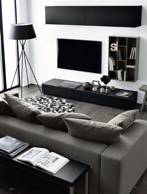 Grey apartment 2024 living room ideas